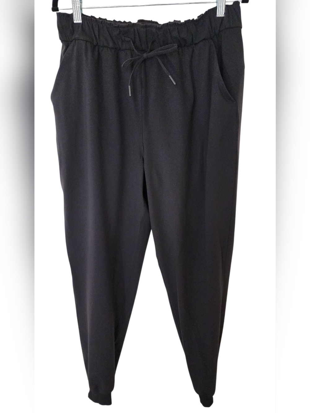 Lululemon Studio Jogger Pants Size 10 Black Drawstring Elastic Waist